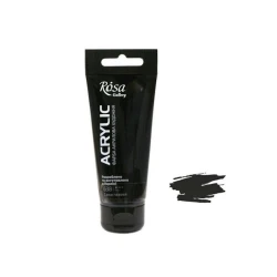 Акриловая краска художественная Rosa Gallery 638, сажа газовая, 60 мл