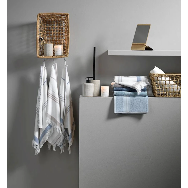 Полотенце для рук JYSK Karlstad By Kronborg, 40x60 см, хлопок, синий Полотенце для рук JYSK Karlstad By Kronborg, 40x60 см, хлопок, синий