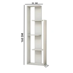 Стеллаж Ev Plus ev_13111205, ЛДСП, белый, 1600x500x250 мм