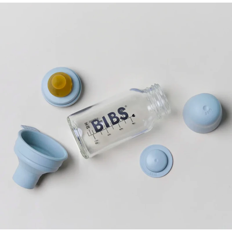 Бутылочка для кормления BIBS Baby Bottle Complete Set 0+ месяцев, 110 мл, стекло/латекс, серая Бутылочка для кормления BIBS Baby Bottle Complete Set 0+ месяцев, 110 мл, стекло/латекс, серая