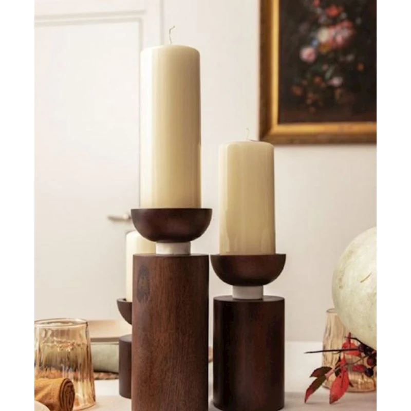 Подсвечник Hom-me Wood and marble, 18 см, дерево/мрамор, Белый/Коричневый Подсвечник Hom-me Wood and marble, 18 см, дерево/мрамор, Белый/Коричневый