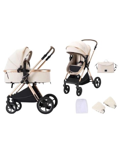 Uşaq arabası Kidilo H2X Beige