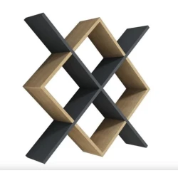 Полка ev_12116105, ламинат, серый/коричневый, 80x25x80 см Полка ev_12116105, ламинат, серый/коричневый, 80x25x80 см