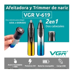 Триммер для носа и ушей VGR V-619RAX, жёлтый