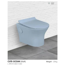 Unitaz 6371, keramika, mavi