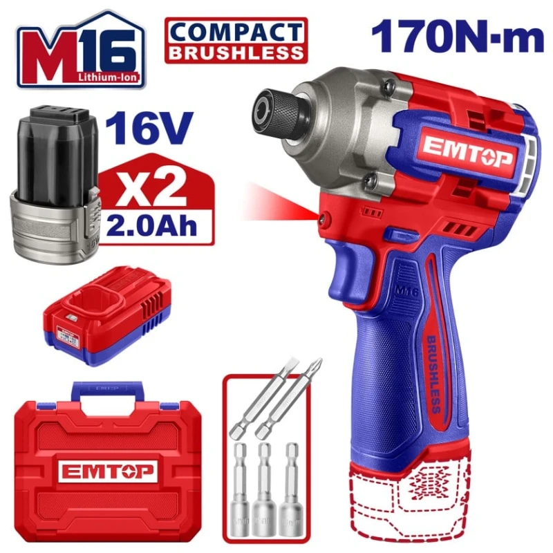 Аккумуляторный шуруповерт Emtop ECIRL16178 Аккумуляторный шуруповерт Emtop ECIRL16178