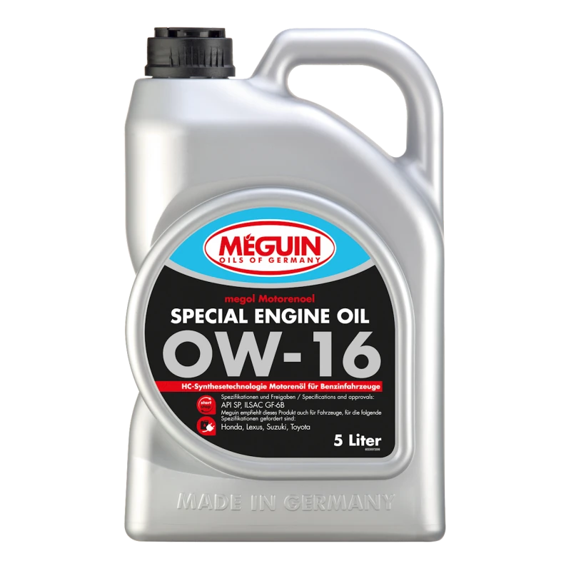 Моторное масло Meguin 33057, 0W-16, 5 л Моторное масло Meguin 33057, 0W-16, 5 л