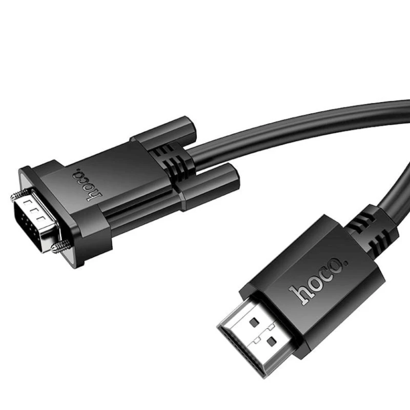 Адаптер Hoco US12 Cable HDTV to VGA 1 м, Black