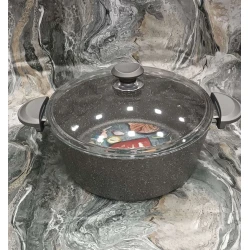 Qazan Oms SHA-00002543, qranit, boz, 22 sm