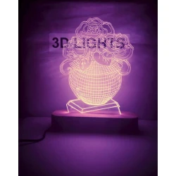 3D-ночник TGC-01, 20x14 см, розовый 3D-ночник TGC-01, 20x14 см, розовый