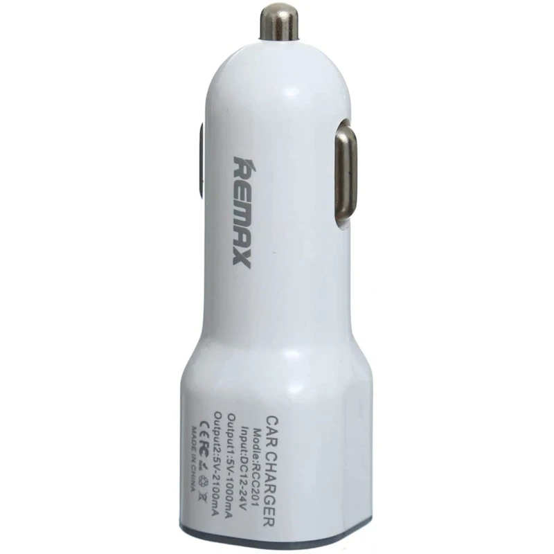 Автомобильное зарядное устройство Remax Cch 2Usb 2.1A Jian Rcc201 Белый Автомобильное зарядное устройство Remax Cch 2Usb 2.1A Jian Rcc201 Белый