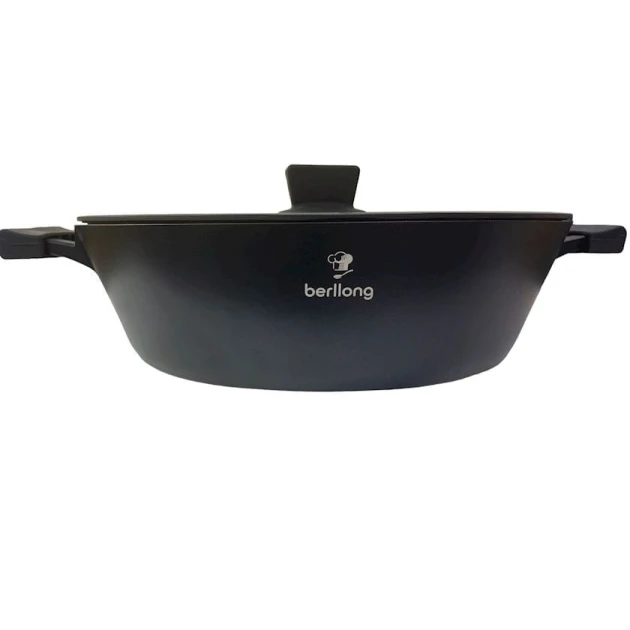 Сотейник Berllong, гранит, черная, 40 см