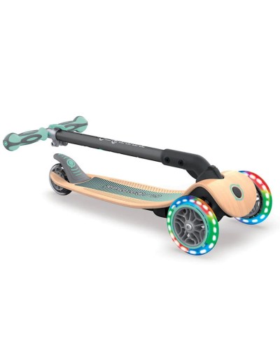 Samokat Globber Primo Foldable Wood Lights, yığılan, yaşıl
