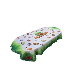 Скатерть Novruz SHA-00006125, прямоугольная, лён, разноцветная, 150x220 см