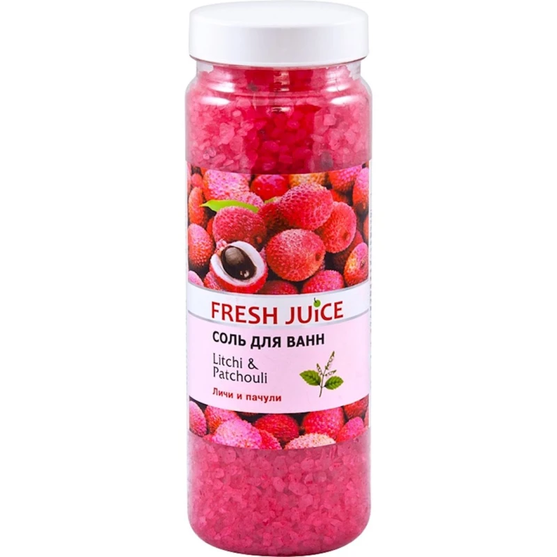 Соль для ванн Fresh Juice Litchi & Patchouli 700 гр Соль для ванн Fresh Juice Litchi & Patchouli 700 гр
