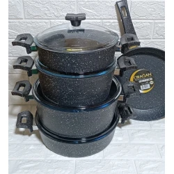 Набор кастрюль Çırağan SHA-00004376, гранит, черный, 26/30 см Набор кастрюль Çırağan SHA-00004376, гранит, черный, 26/30 см