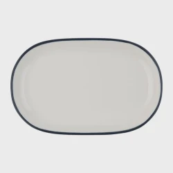 Блюдо ID-Fine Modest Navy Magnus, фарфор, белая/синяя, 18 см