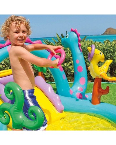 Oyun mərkəzi-hovuz Intex Dinoland uşaqlar üçün, şişmə, 302х229х112 sm, 280 l, rəngbərəng