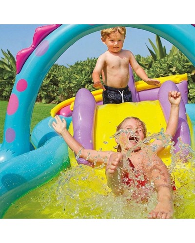 Oyun mərkəzi-hovuz Intex Dinoland uşaqlar üçün, şişmə, 302х229х112 sm, 280 l, rəngbərəng