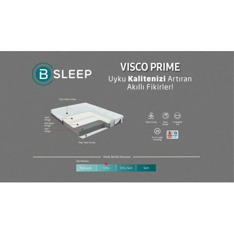 Döşək Bellona Visco Prime, 160x200 sm, ağ Döşək Bellona Visco Prime, 160x200 sm, ağ