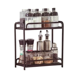 Подставка двухъярусная smil_1264 , металл, коричневая