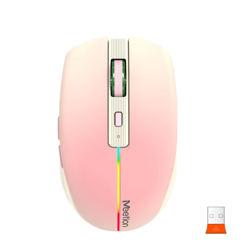 Мышь Meetion BTM002 BT+Wireless, Pink