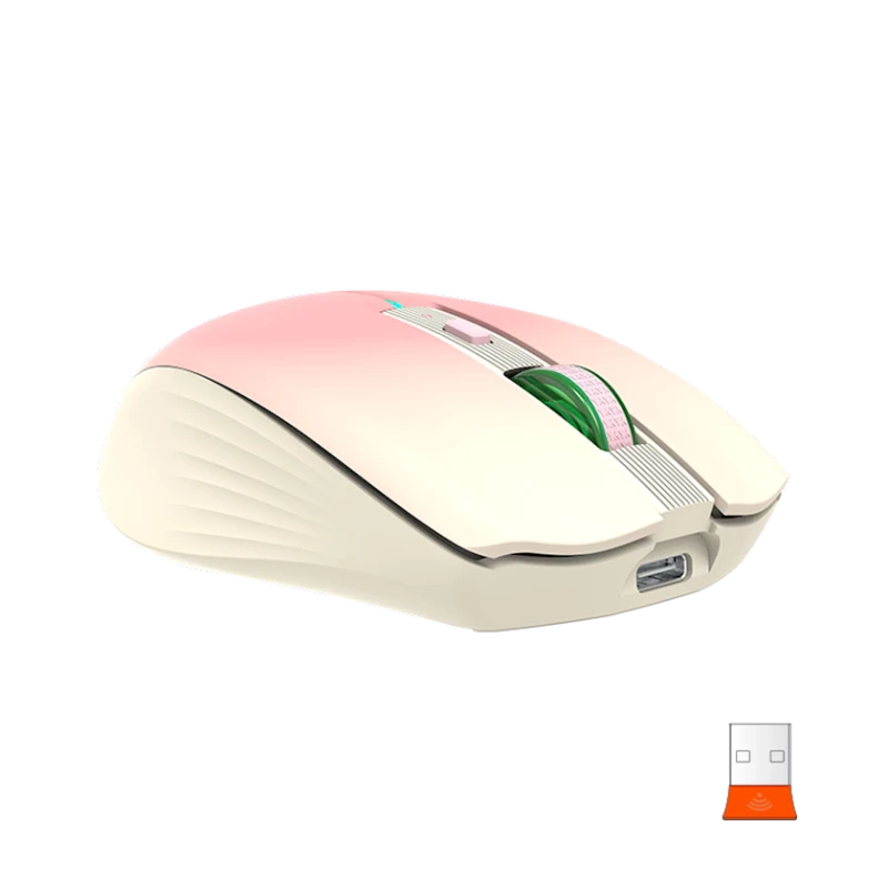 Мышь Meetion BTM002 BT+Wireless, Pink