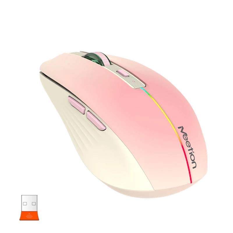 Мышь Meetion BTM002 BT+Wireless, Pink
