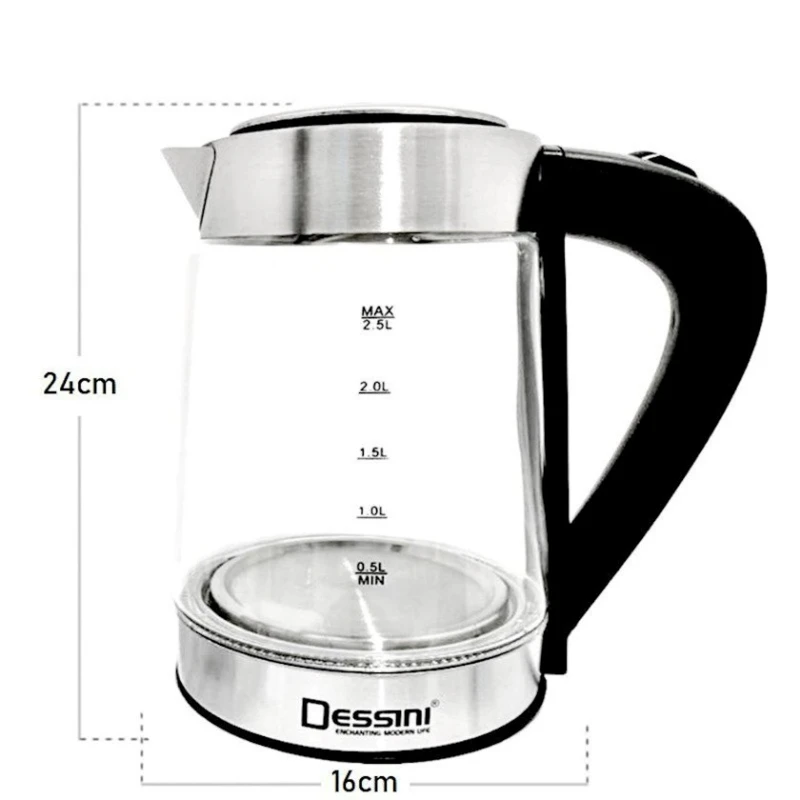 Elektrik çaydan və dəm çaydanı Dessini 2377 Elektrik çaydan və dəm çaydanı Dessini 2377