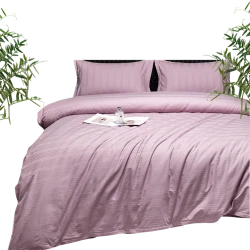 Комплект постельного белья Narlı Exclusive Narlı 000761, пододеяльник 200x220 см, простыня 240x260 см, 2 шт наволочки 50x70 см, двуспальный, люкс сатин, розовый