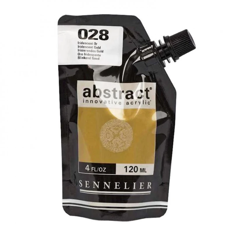 Акриловая краска Sennelier Abstract 028 Iridescent Gold, золото, 120 мл Акриловая краска Sennelier Abstract 028 Iridescent Gold, золото, 120 мл