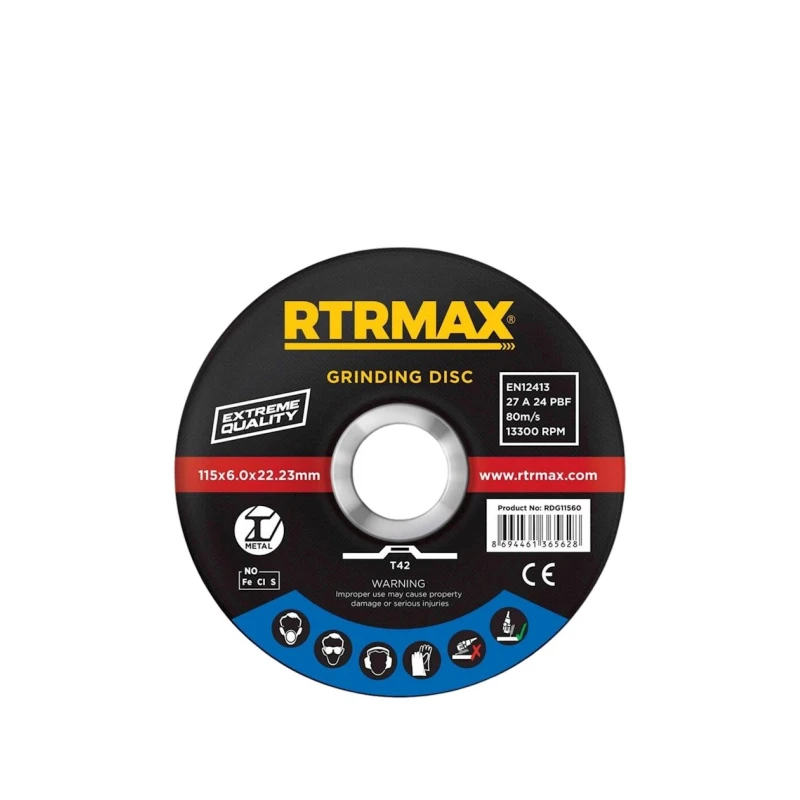 Диск шлифовальный Rtrmax RDG11560 115х22х6 мм