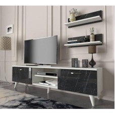TV üçün tumba 029, LDSP, ağ/qara