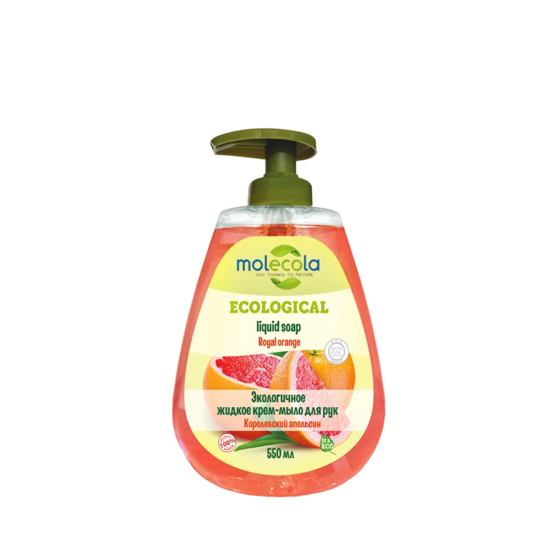 Жидкое крем-мыло для рук Molecola Королевский Апельсин 550 мл Жидкое крем-мыло для рук Molecola Королевский Апельсин 550 мл