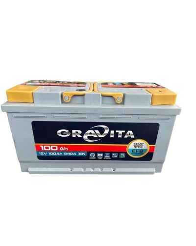 Avtomobil akkumulyatoru GRAVİTA 100Ah 940A Start-Stop (EFB)