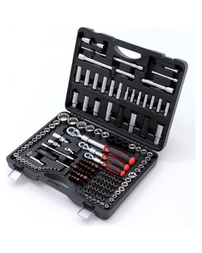 Avtomobil üçün əl aləti dəsti WorldForce 11505, 156 parça 1/4''-3/8''-1/2''