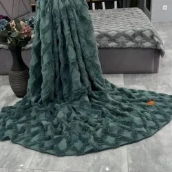 Pled Sahara SHA-00004795, yaşıl, 220х240 sm