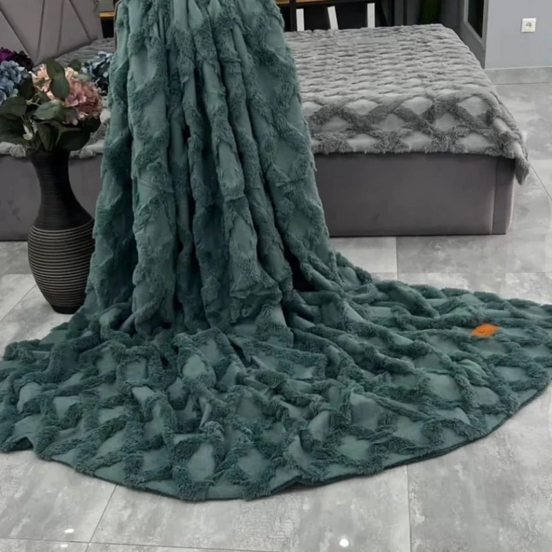 Pled Sahara SHA-00004795, yaşıl, 220х240 sm