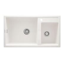 Mətbəx çanağı Deante Eridan A20B, qranit, ağ, 86x50x22 sm