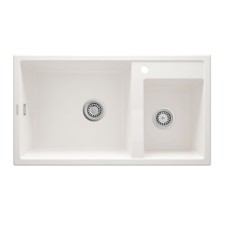 Mətbəx çanağı Deante Eridan A20B, qranit, ağ, 86x50x22 sm