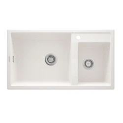 Mətbəx çanağı Deante Eridan A20B, qranit, ağ, 86x50x22 sm