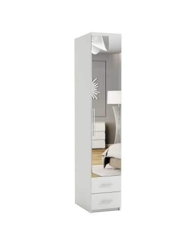 Şkaf Art Mebel 25, laminat, ağ, 210x60x45 sm