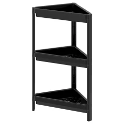Стеллаж IKEA Vesken, 33x33x71 см, полипропилен, черный Стеллаж IKEA Vesken, 33x33x71 см, полипропилен, черный