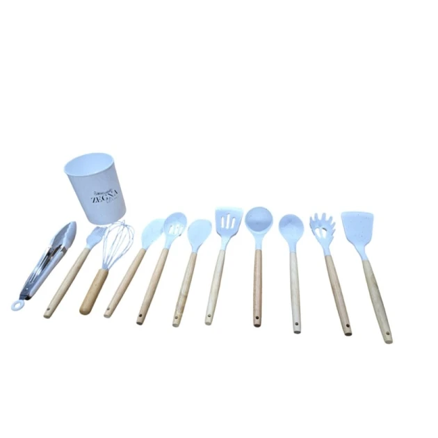 Mətbəx ləvazimatları dəsti Zegna SHA-00005543, silikon, ağ, 12 parça Mətbəx ləvazimatları dəsti Zegna SHA-00005543, silikon, ağ, 12 parça