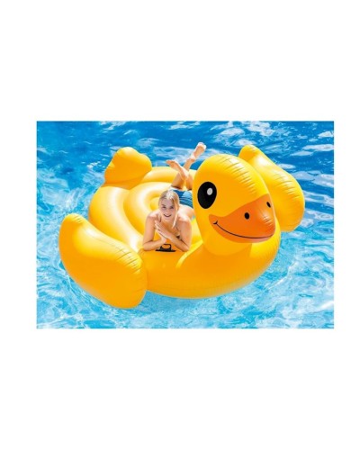 Şişmə sal Intex Mega Yellow Duck Island 221x221x109 sm, sarı