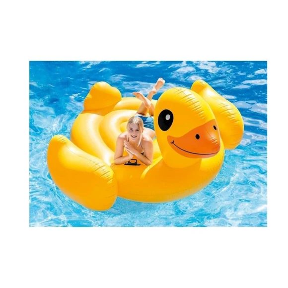 Надувной плотик Intex Mega Yellow Duck Island 221x221x109 см, желтый Надувной плотик Intex Mega Yellow Duck Island 221x221x109 см, желтый