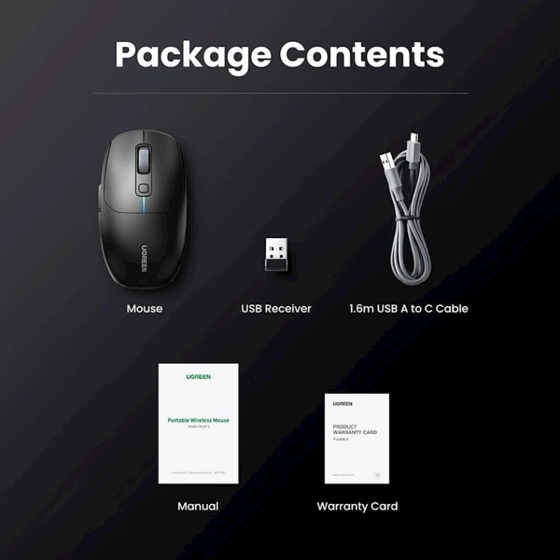 Беспроводная мышь Ugreen MU103 Black Беспроводная мышь Ugreen MU103 Black