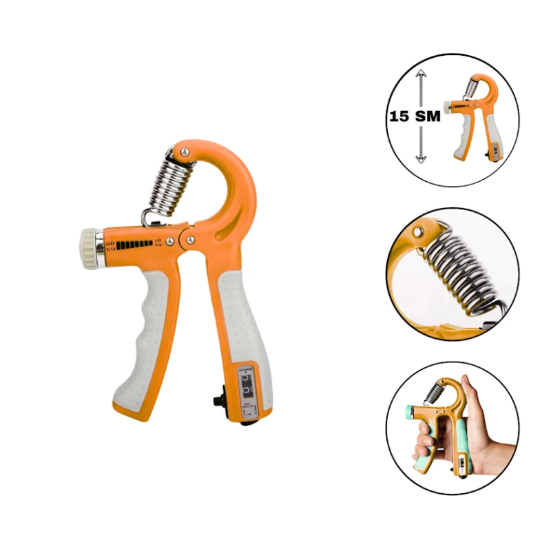 Эспандер 60 кг, со счетчиком, оранжевый Эспандер 60 кг, со счетчиком, оранжевый