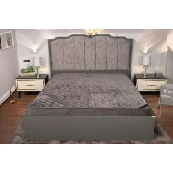 Наматрасник защитный Luxe Cotton Lu-xe-000675, 180x200 см, двуспальный, велюр, коричневый