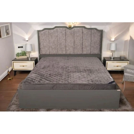 Наматрасник защитный Luxe Cotton Lu-xe-000675, 180x200 см, двуспальный, велюр, коричневый